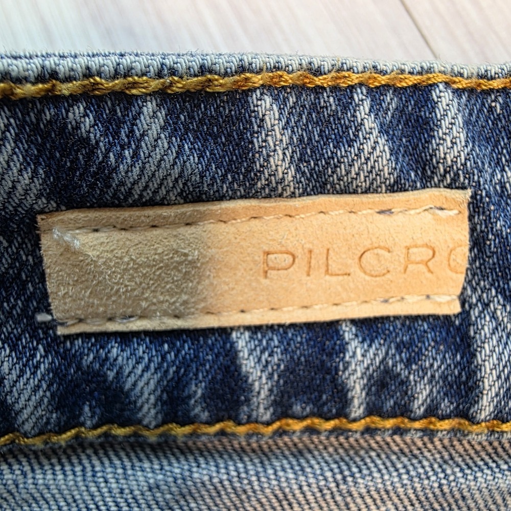 Pilcro Letterpress Anthropologie Women's Size 31 Distressed Denim Jeans Grunge - Picture 11 of 16
